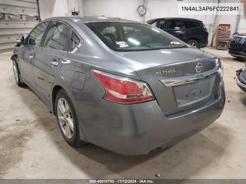 2015 Nissan Altima 2.5 Sl VIN: 1N4AL3AP6FC222841 Lot: 40810753