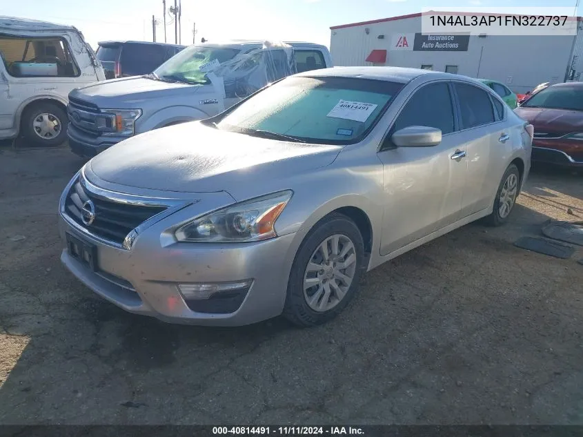 2015 Nissan Altima 2.5/2.5 S/2.5 Sl/2.5 Sv VIN: 1N4AL3AP1FN322737 Lot: 40814491