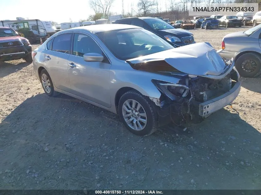 2015 Nissan Altima 2.5 S VIN: 1N4AL3AP7FN334343 Lot: 40815750