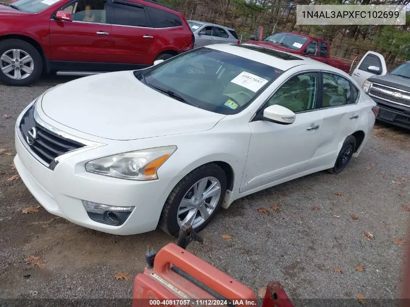 2015 Nissan Altima 2.5 Sv VIN: 1N4AL3APXFC102699 Lot: 40817057