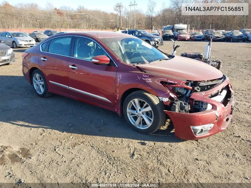 2015 Nissan Altima 2.5 Sl VIN: 1N4AL3AP7FC156851 Lot: 40817518