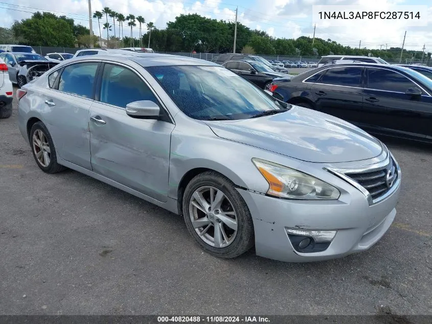 2015 Nissan Altima 2.5 Sv VIN: 1N4AL3AP8FC287514 Lot: 40820488