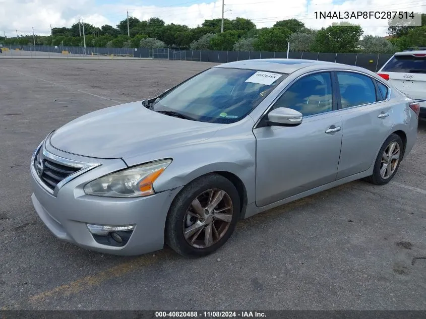 2015 Nissan Altima 2.5 Sv VIN: 1N4AL3AP8FC287514 Lot: 40820488