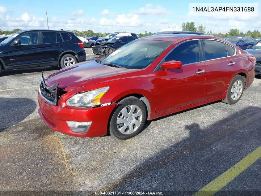 2015 Nissan Altima 2.5/2.5 S/2.5 Sl/2.5 Sv VIN: 1N4AL3AP4FN331688 Lot: 40821731