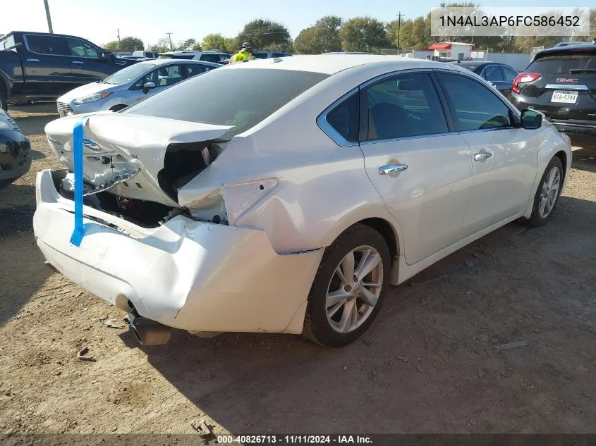 2015 Nissan Altima 2.5 Sv VIN: 1N4AL3AP6FC586452 Lot: 40826713