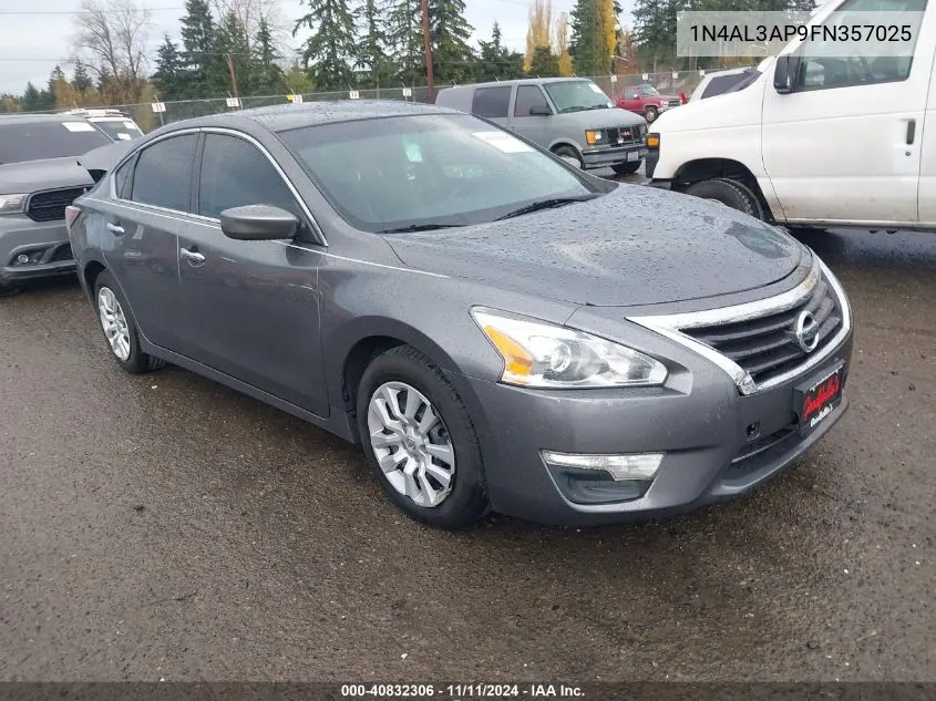 2015 Nissan Altima 2.5 S VIN: 1N4AL3AP9FN357025 Lot: 40832306