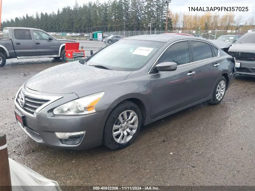 2015 Nissan Altima 2.5 S VIN: 1N4AL3AP9FN357025 Lot: 40832306