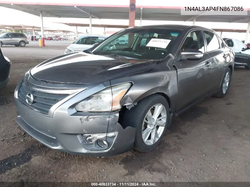 2015 Nissan Altima 2.5 Sl VIN: 1N4AL3AP4FN867086 Lot: 40833734