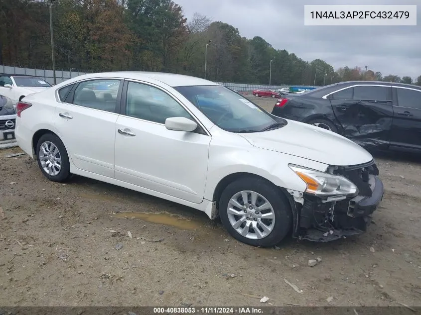 2015 Nissan Altima 2.5 S VIN: 1N4AL3AP2FC432479 Lot: 40838053