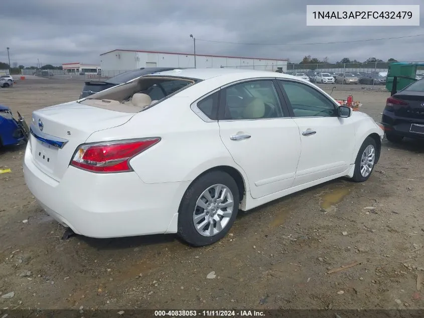 2015 Nissan Altima 2.5 S VIN: 1N4AL3AP2FC432479 Lot: 40838053