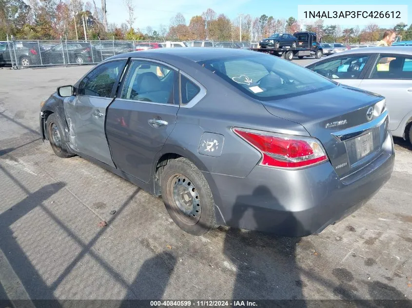 2015 Nissan Altima 2.5 S VIN: 1N4AL3AP3FC426612 Lot: 40840599