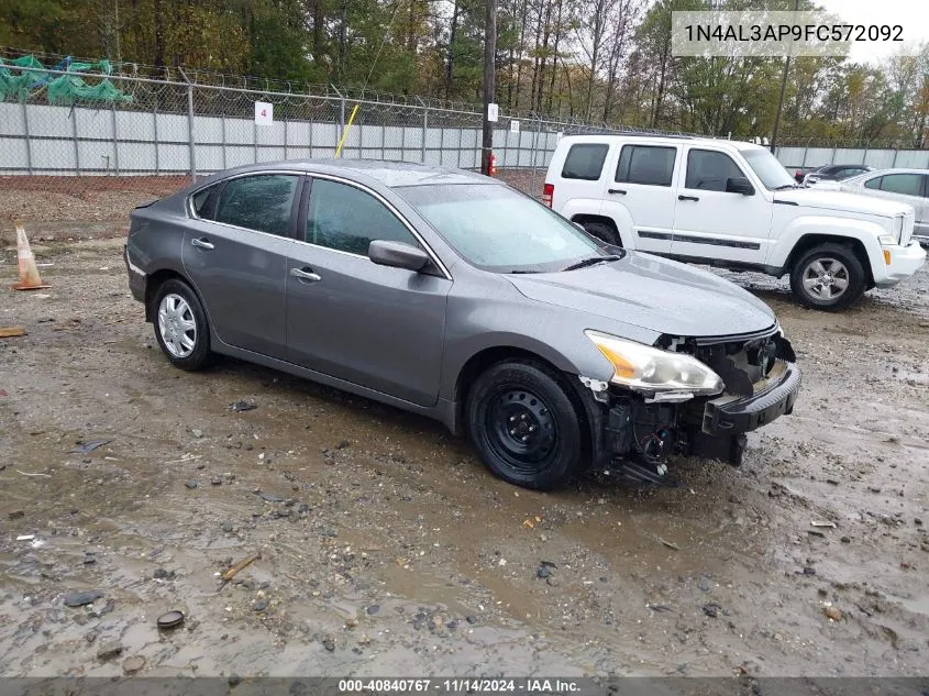 2015 Nissan Altima 2.5 S VIN: 1N4AL3AP9FC572092 Lot: 40840767