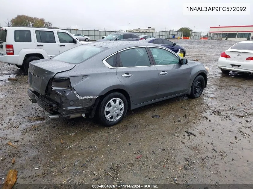 2015 Nissan Altima 2.5 S VIN: 1N4AL3AP9FC572092 Lot: 40840767