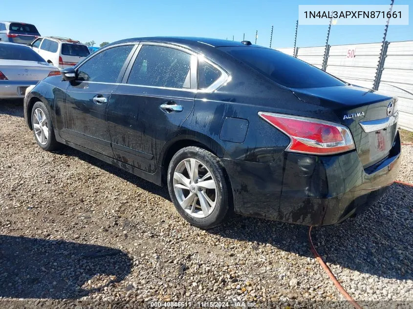 2015 Nissan Altima 2.5 Sl VIN: 1N4AL3APXFN871661 Lot: 40846611