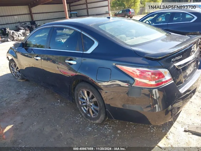 2015 Nissan Altima 2.5 S VIN: 1N4AL3AP5FN893700 Lot: 40867859