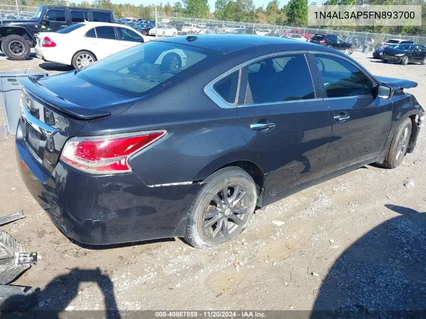 2015 Nissan Altima 2.5 S VIN: 1N4AL3AP5FN893700 Lot: 40867859