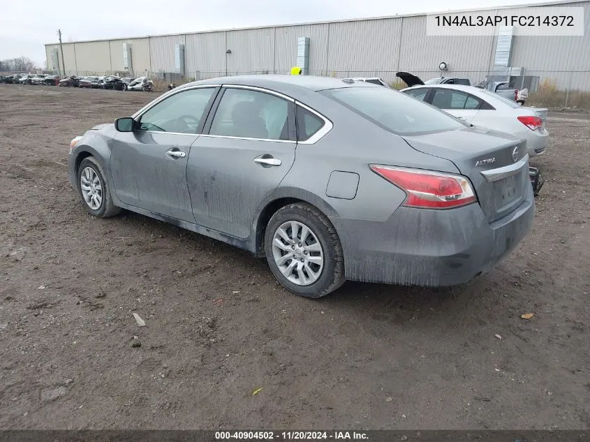 2015 Nissan Altima 2.5/2.5 S/2.5 Sl/2.5 Sv VIN: 1N4AL3AP1FC214372 Lot: 40904502