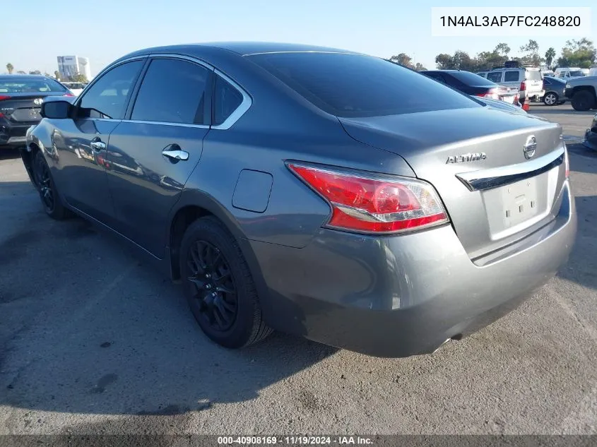 2015 Nissan Altima 2.5/2.5 S/2.5 Sl/2.5 Sv VIN: 1N4AL3AP7FC248820 Lot: 40908169