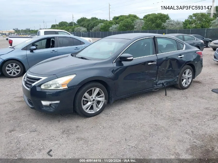 2015 Nissan Altima 2.5 Sv VIN: 1N4AL3AP3FC593147 Lot: 40914418