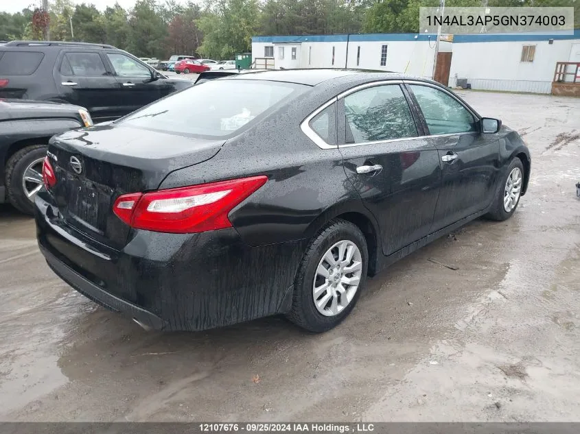 2016 Nissan Altima 2.5/S/Sv/Sl/Sr VIN: 1N4AL3AP5GN374003 Lot: 12107676