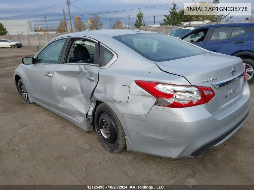 2016 Nissan Altima VIN: 1N4AL3AP1GN335778 Lot: 12125498