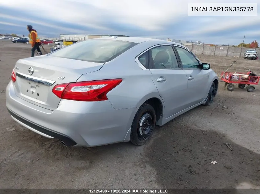 2016 Nissan Altima VIN: 1N4AL3AP1GN335778 Lot: 12125498