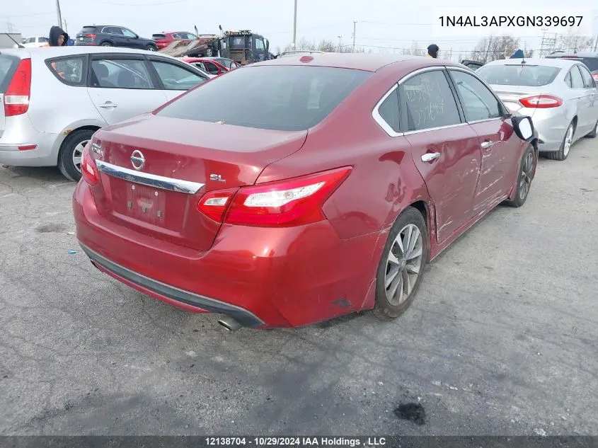 2016 Nissan Altima VIN: 1N4AL3APXGN339697 Lot: 12138704