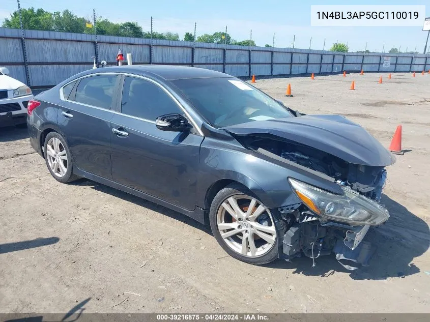 2016 Nissan Altima 3.5 Sl/3.5 Sr VIN: 1N4BL3AP5GC110019 Lot: 39216875