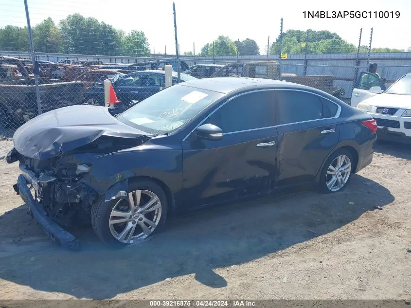 2016 Nissan Altima 3.5 Sl/3.5 Sr VIN: 1N4BL3AP5GC110019 Lot: 39216875