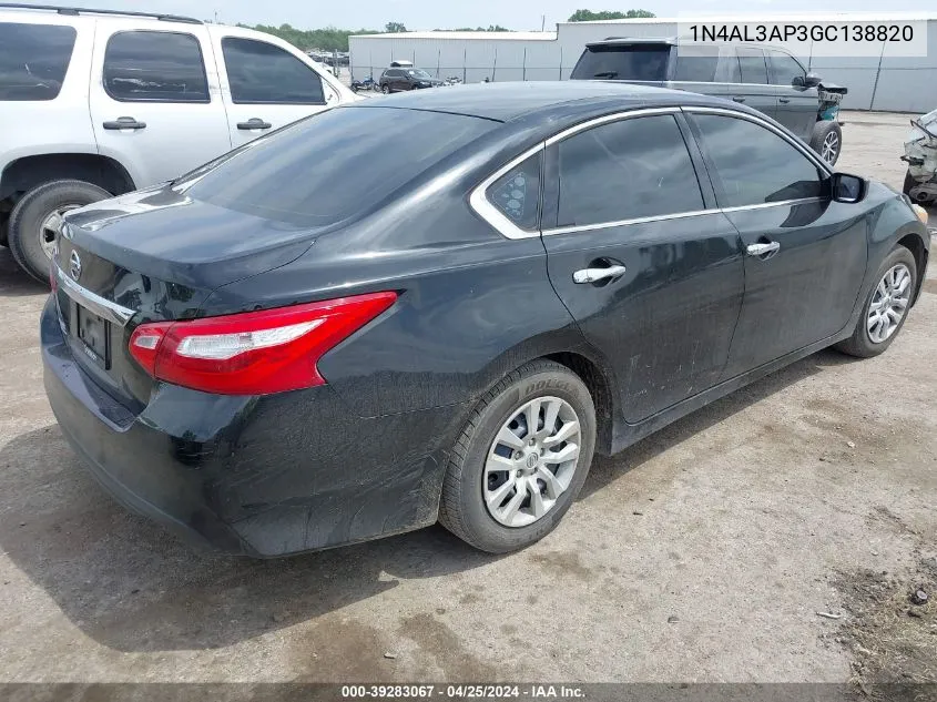 2016 Nissan Altima 2.5 S VIN: 1N4AL3AP3GC138820 Lot: 39283067