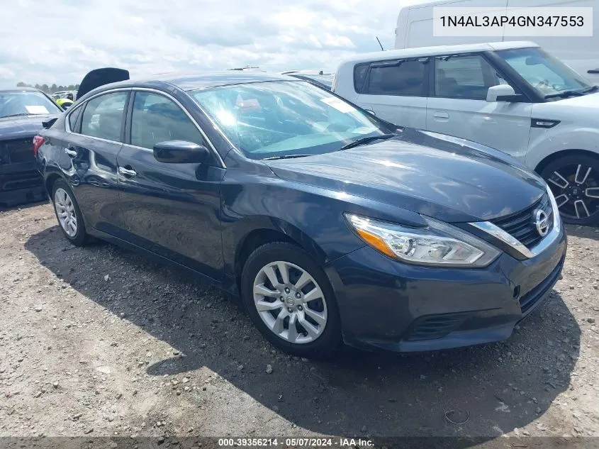 1N4AL3AP4GN347553 2016 Nissan Altima 2.5/2.5 S/2.5 Sl/2.5 Sr/2.5 Sv