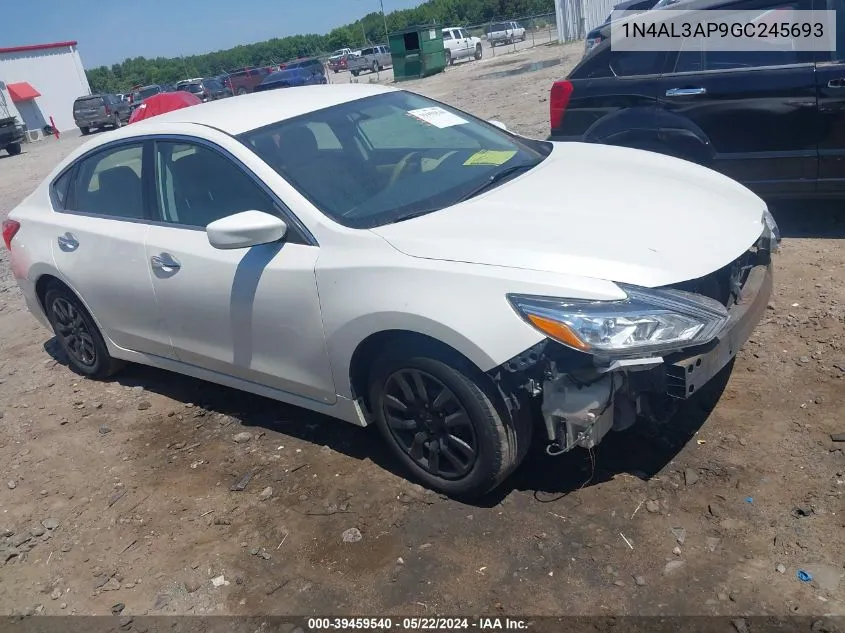 2016 Nissan Altima 2.5/2.5 S/2.5 Sl/2.5 Sr/2.5 Sv VIN: 1N4AL3AP9GC245693 Lot: 39459540