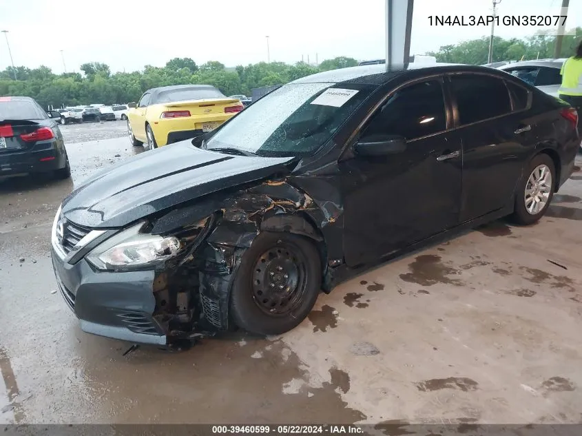 2016 Nissan Altima 2.5 S VIN: 1N4AL3AP1GN352077 Lot: 39460599