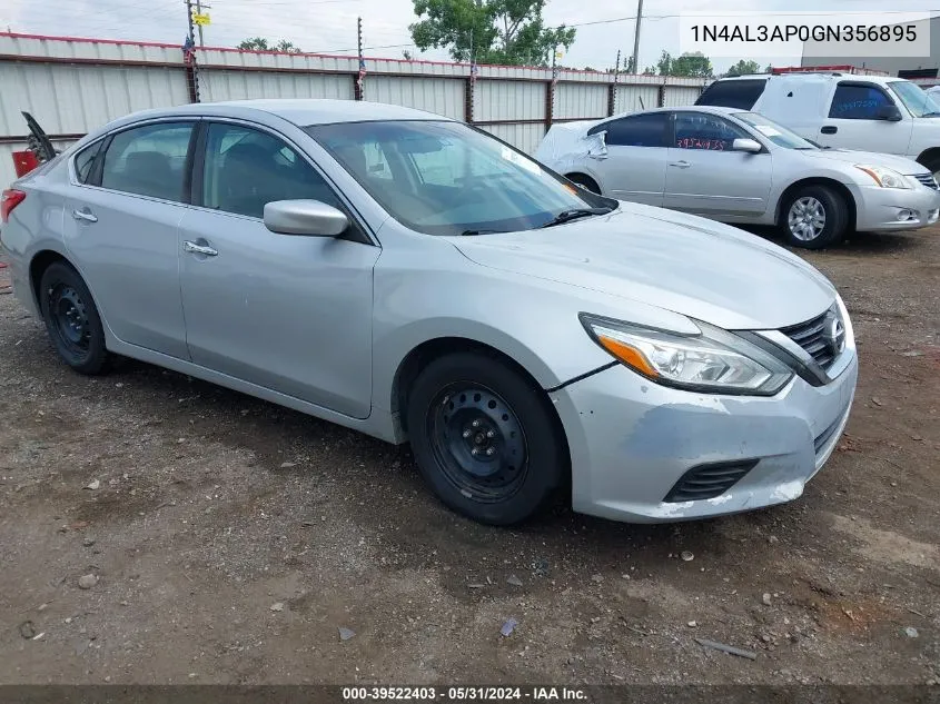 2016 Nissan Altima 2.5/2.5 S/2.5 Sl/2.5 Sr/2.5 Sv VIN: 1N4AL3AP0GN356895 Lot: 39522403