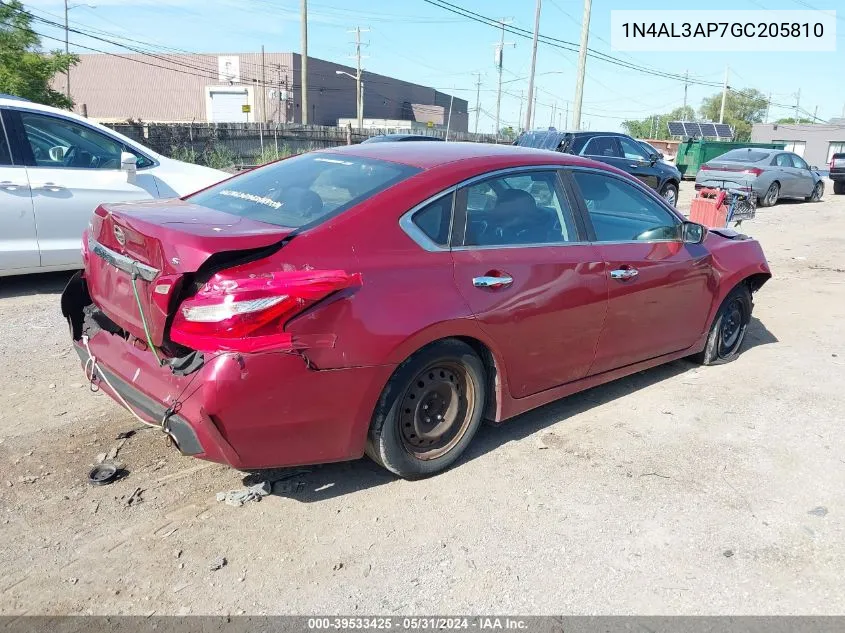 2016 Nissan Altima 2.5/2.5 S/2.5 Sl/2.5 Sr/2.5 Sv VIN: 1N4AL3AP7GC205810 Lot: 39533425