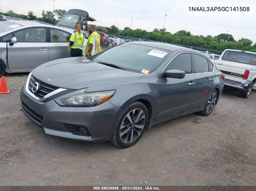 2016 Nissan Altima 2.5 Sr VIN: 1N4AL3AP5GC141508 Lot: 39538949