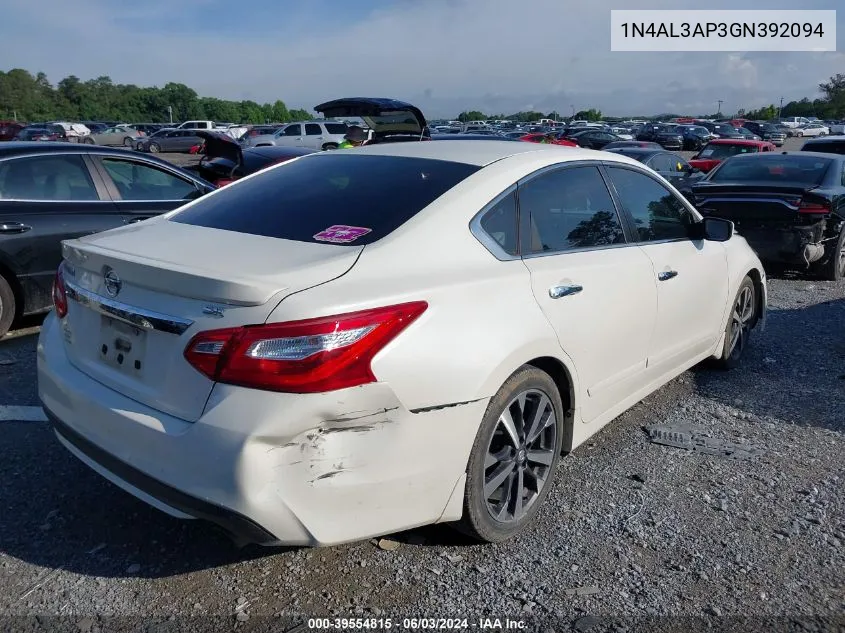 1N4AL3AP3GN392094 2016 Nissan Altima 2.5 Sr