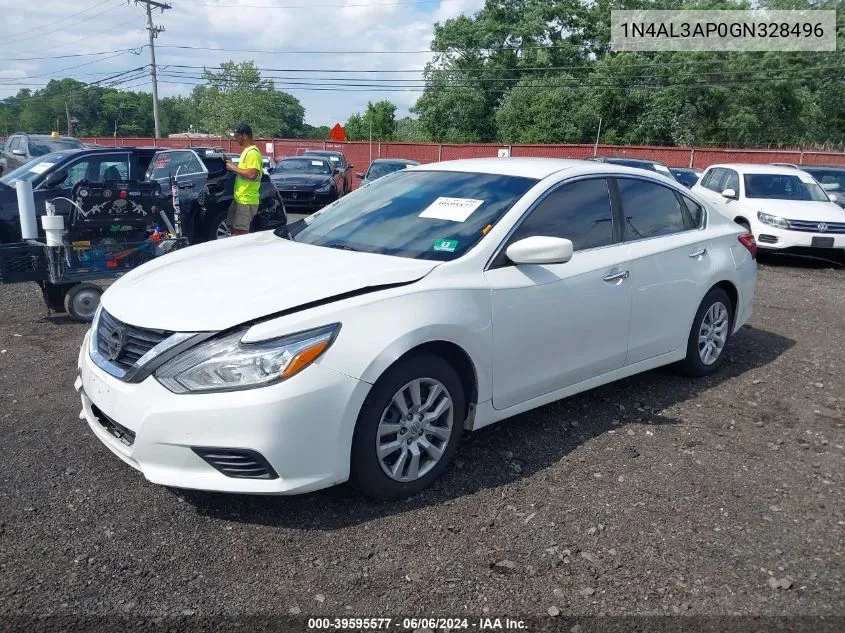 2016 Nissan Altima 2.5/2.5 S/2.5 Sl/2.5 Sr/2.5 Sv VIN: 1N4AL3AP0GN328496 Lot: 39595577