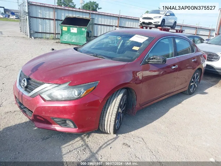 2016 Nissan Altima 2.5 Sr VIN: 1N4AL3AP0GN375527 Lot: 39601857