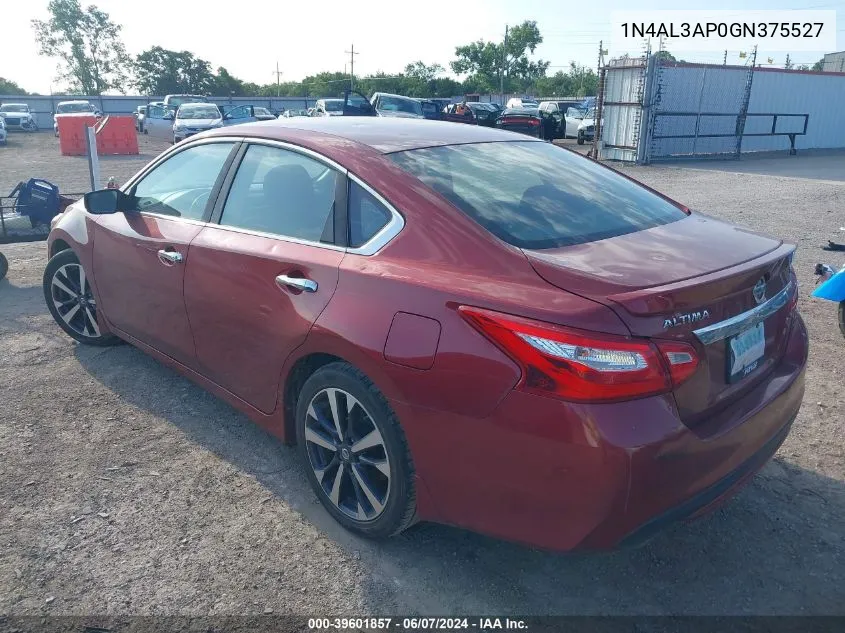 2016 Nissan Altima 2.5 Sr VIN: 1N4AL3AP0GN375527 Lot: 39601857