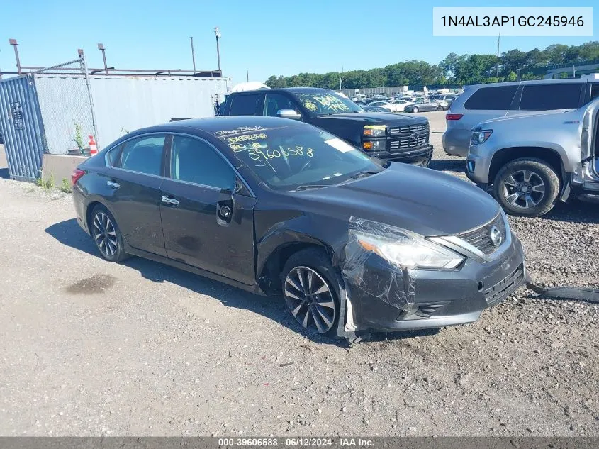 2016 Nissan Altima 2.5/2.5 S/2.5 Sl/2.5 Sr/2.5 Sv VIN: 1N4AL3AP1GC245946 Lot: 39606588