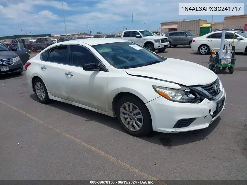 1N4AL3APXGC241717 2016 Nissan Altima 2.5/2.5 S/2.5 Sl/2.5 Sr/2.5 Sv