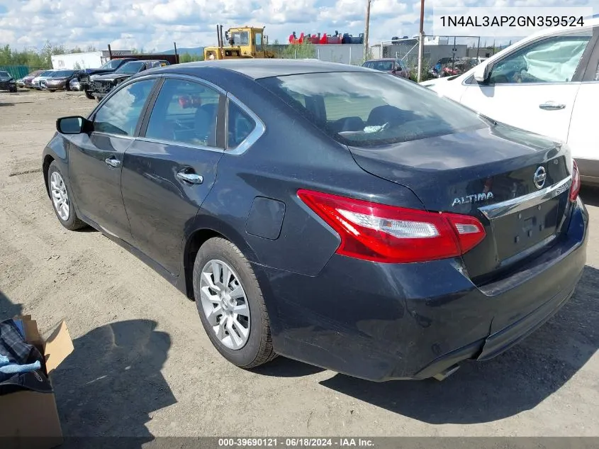 2016 Nissan Altima 2.5/2.5 S/2.5 Sl/2.5 Sr/2.5 Sv VIN: 1N4AL3AP2GN359524 Lot: 39690121