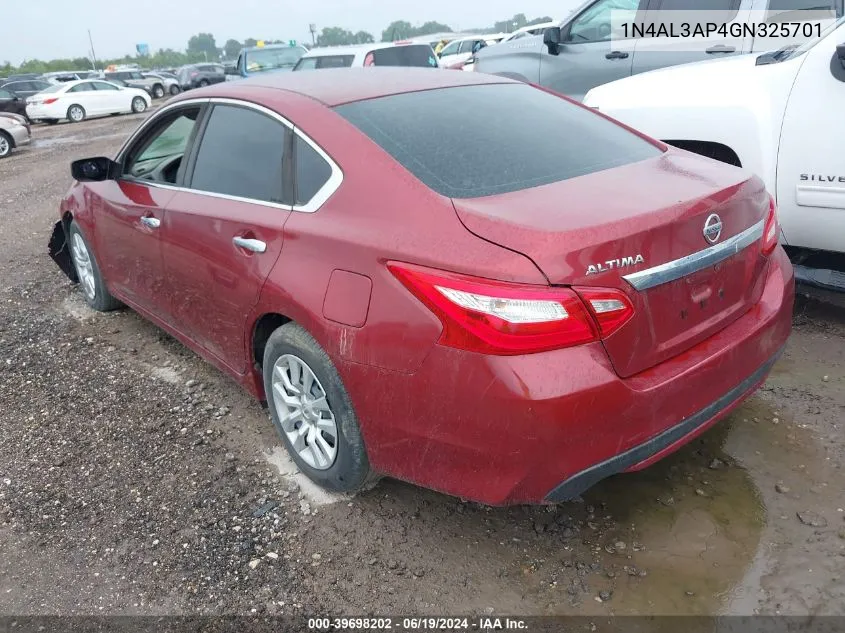 1N4AL3AP4GN325701 2016 Nissan Altima 2.5/2.5 S/2.5 Sl/2.5 Sr/2.5 Sv