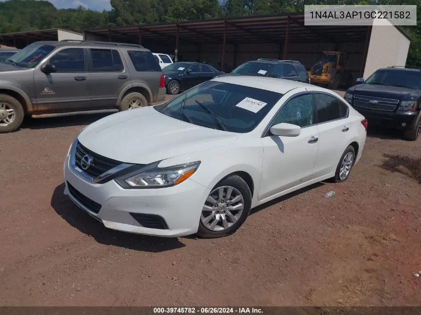 2016 Nissan Altima 2.5/2.5 S/2.5 Sl/2.5 Sr/2.5 Sv VIN: 1N4AL3AP1GC221582 Lot: 39745782