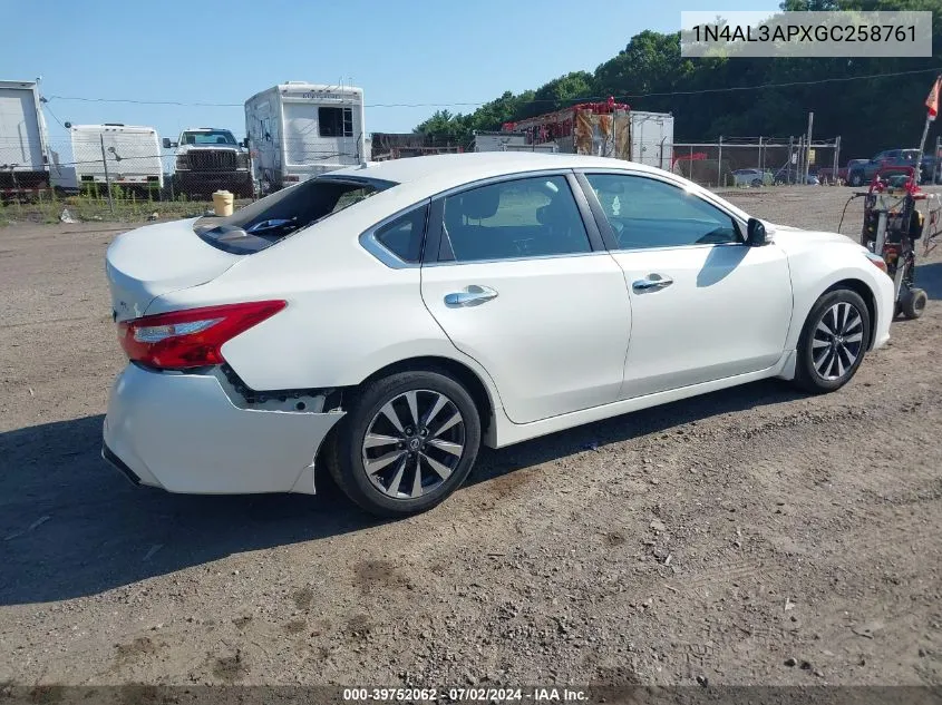 2016 Nissan Altima 2.5 Sl VIN: 1N4AL3APXGC258761 Lot: 39752062