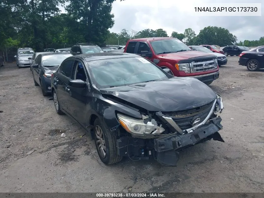 2016 Nissan Altima 2.5/2.5 S/2.5 Sl/2.5 Sr/2.5 Sv VIN: 1N4AL3AP1GC173730 Lot: 39793235