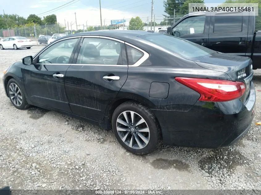 2016 Nissan Altima 2.5 Sl VIN: 1N4AL3AP4GC155481 Lot: 39805124