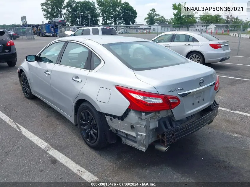 2016 Nissan Altima 2.5/S/Sv/Sl/Sr VIN: 1N4AL3AP5GN367021 Lot: 39815476