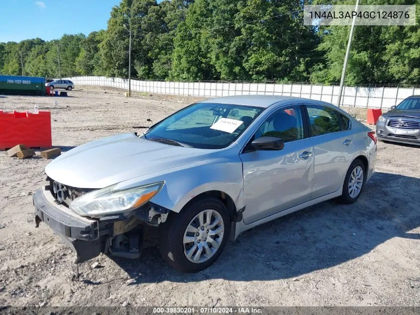 2016 Nissan Altima 2.5 S VIN: 1N4AL3AP4GC124876 Lot: 39830201